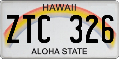 HI license plate ZTC326