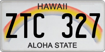 HI license plate ZTC327