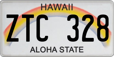 HI license plate ZTC328