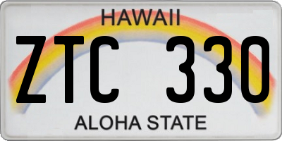 HI license plate ZTC330