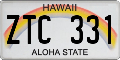 HI license plate ZTC331