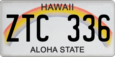 HI license plate ZTC336