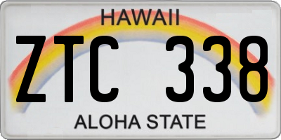 HI license plate ZTC338