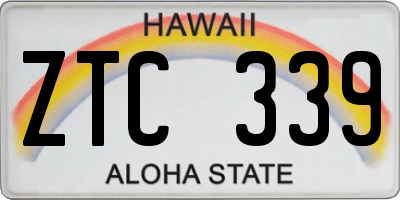 HI license plate ZTC339