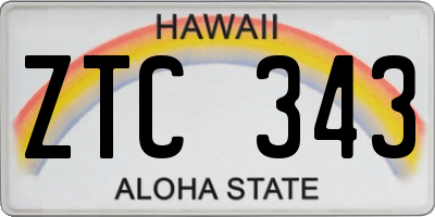 HI license plate ZTC343