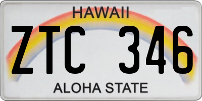 HI license plate ZTC346