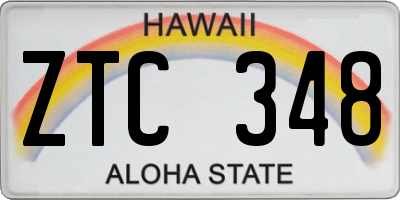 HI license plate ZTC348