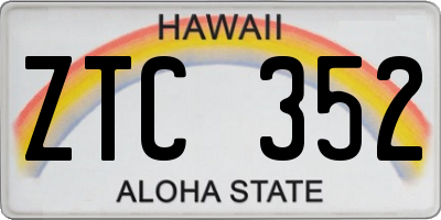 HI license plate ZTC352