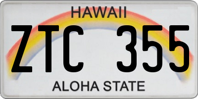 HI license plate ZTC355