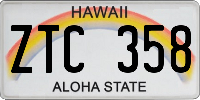 HI license plate ZTC358