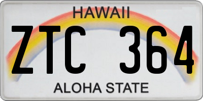 HI license plate ZTC364