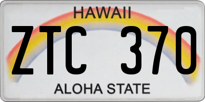 HI license plate ZTC370