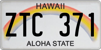 HI license plate ZTC371