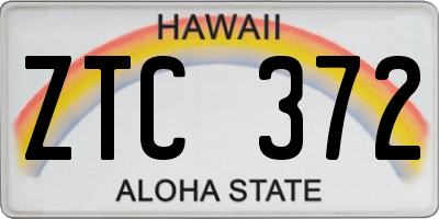 HI license plate ZTC372