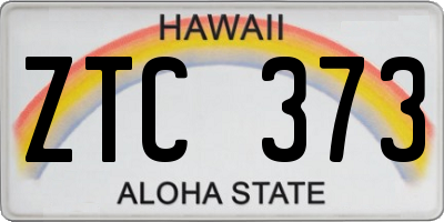 HI license plate ZTC373