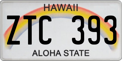 HI license plate ZTC393