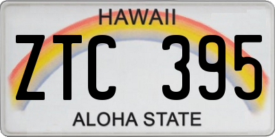 HI license plate ZTC395