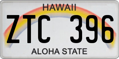 HI license plate ZTC396