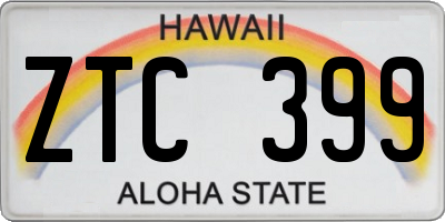 HI license plate ZTC399