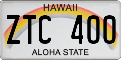 HI license plate ZTC400