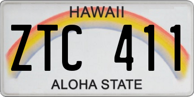 HI license plate ZTC411