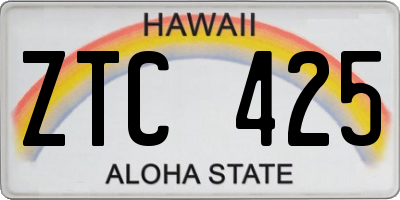 HI license plate ZTC425