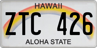 HI license plate ZTC426