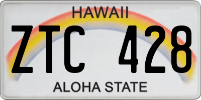 HI license plate ZTC428