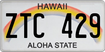 HI license plate ZTC429