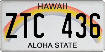 HI license plate ZTC436