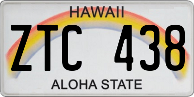 HI license plate ZTC438