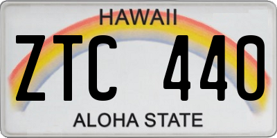 HI license plate ZTC440