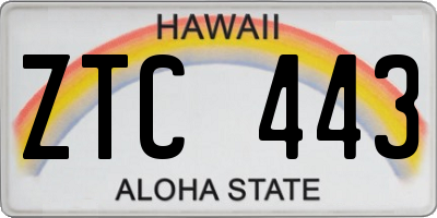 HI license plate ZTC443