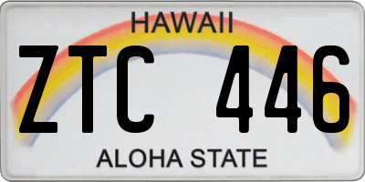 HI license plate ZTC446