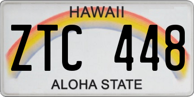 HI license plate ZTC448