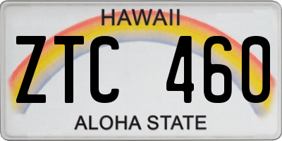 HI license plate ZTC460