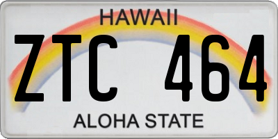 HI license plate ZTC464