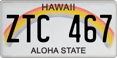 HI license plate ZTC467