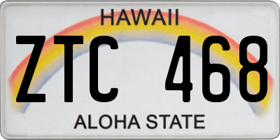 HI license plate ZTC468