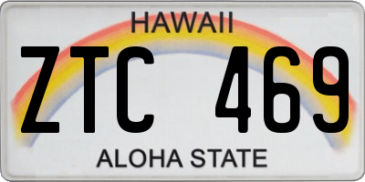 HI license plate ZTC469