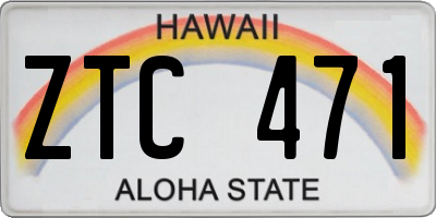 HI license plate ZTC471