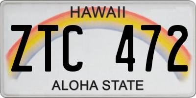 HI license plate ZTC472