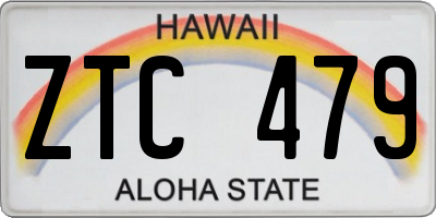 HI license plate ZTC479