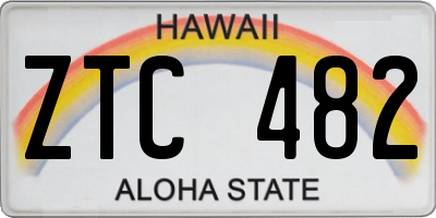 HI license plate ZTC482