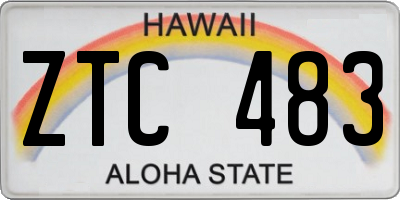 HI license plate ZTC483