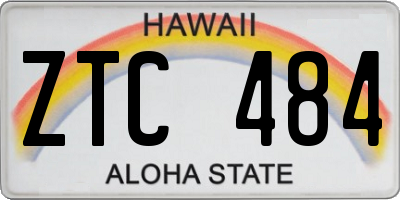 HI license plate ZTC484