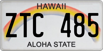 HI license plate ZTC485