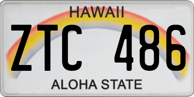 HI license plate ZTC486