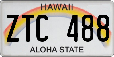 HI license plate ZTC488