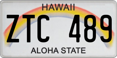 HI license plate ZTC489